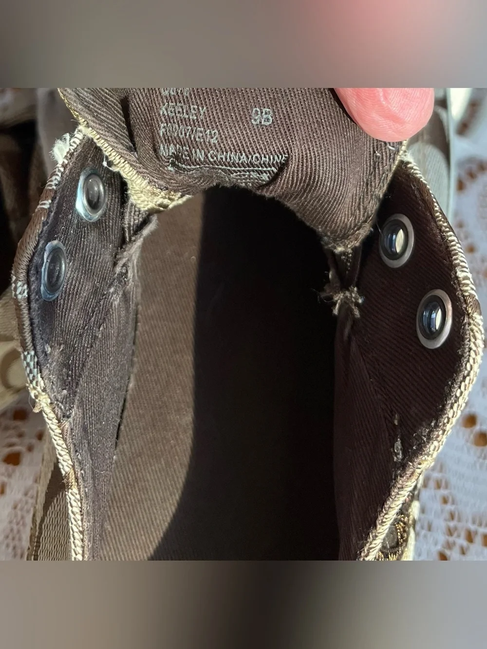 Coach 9B vintage brown signature sneakers